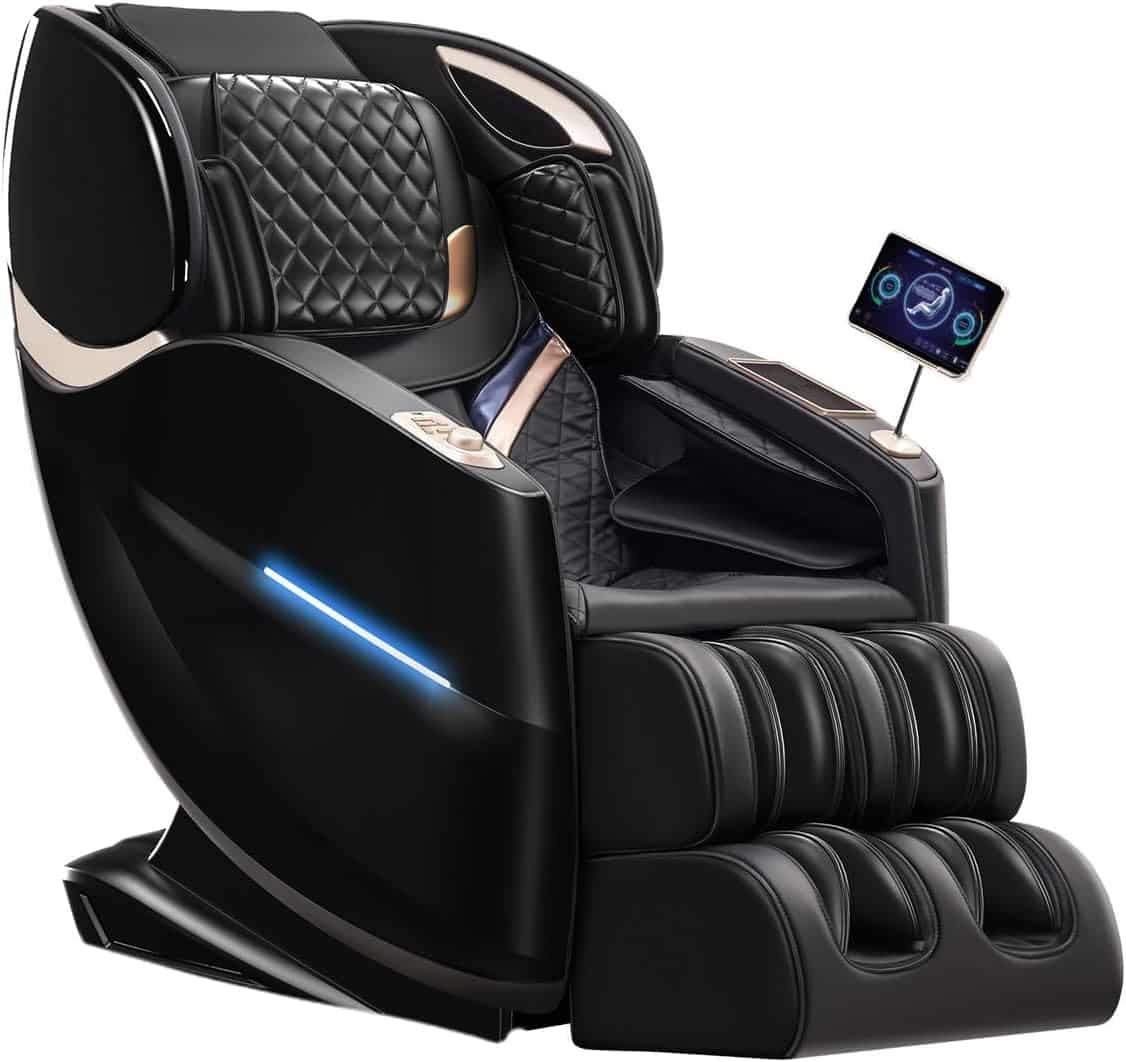 Panana Full Body Massage Chair,3 Level Zero Gravity Recliner Thai and Yoga Stretch, 3D SL Track, Airbags, Heating,Foot Massage,Wireless Phone Charging,Touch Screen, Emergency Stop,12 Modes