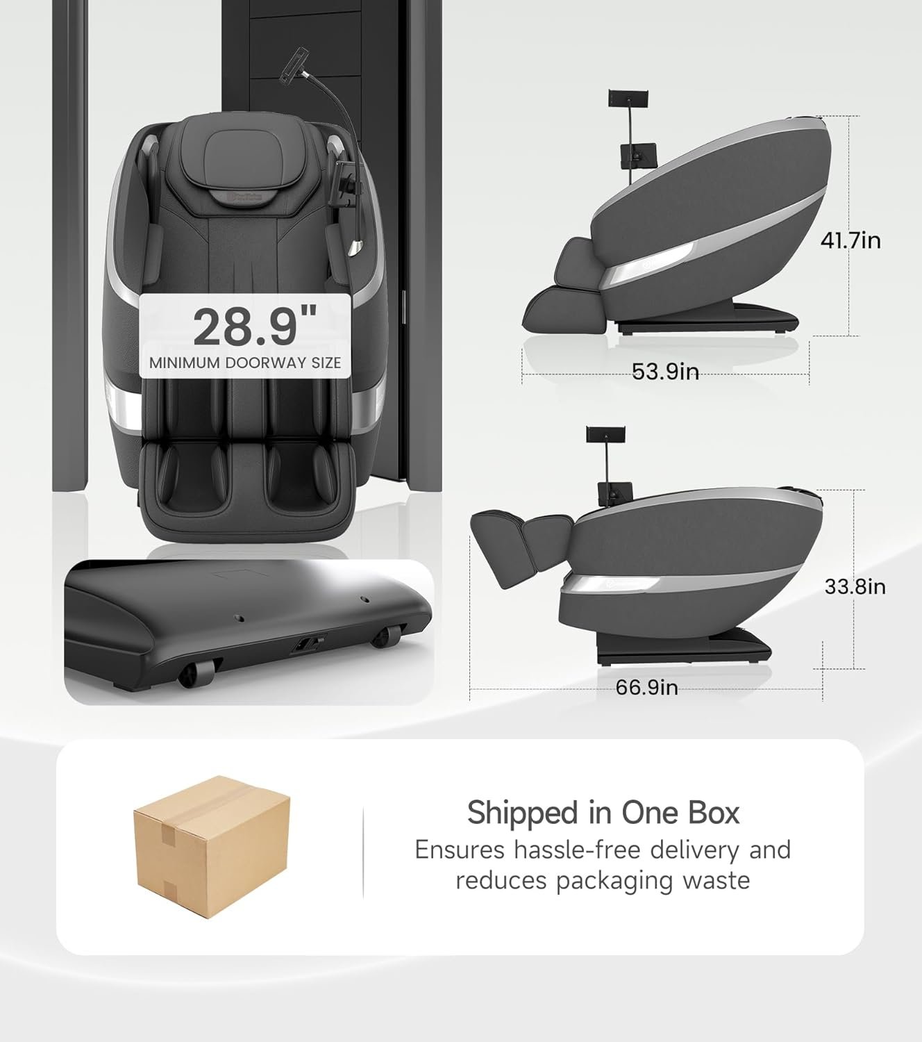 Real Relax 2025 Massage Chair Full Body of Dual Core S-Track,12 Auto Modes, Full Body Airbags, Back  Calf Heating, Zero Gravity Shiatsu Massage Chair Recliner with Phone Holder, FS01 Pro Black