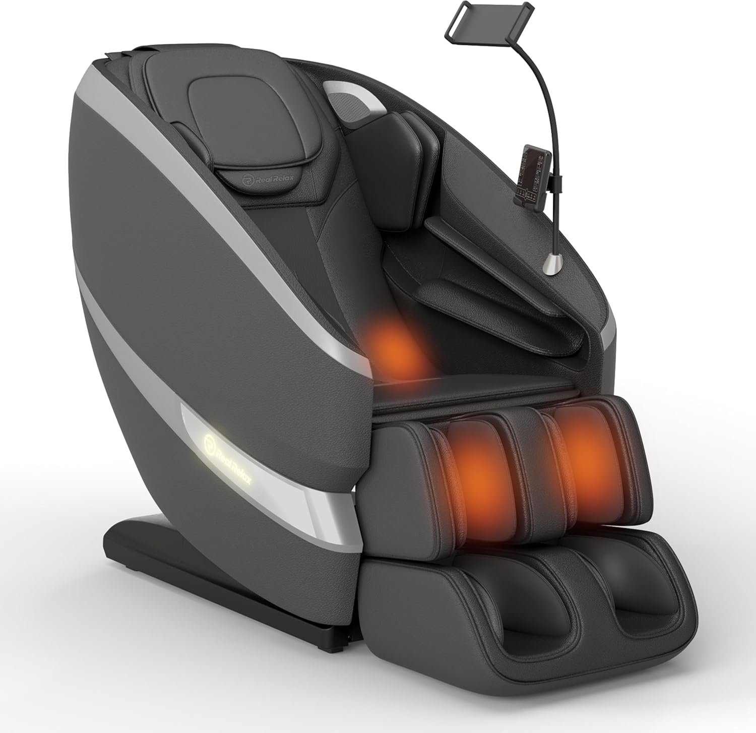 Real Relax 2025 Massage Chair Full Body of Dual Core S-Track,12 Auto Modes, Full Body Airbags, Back  Calf Heating, Zero Gravity Shiatsu Massage Chair Recliner with Phone Holder, FS01 Pro Black