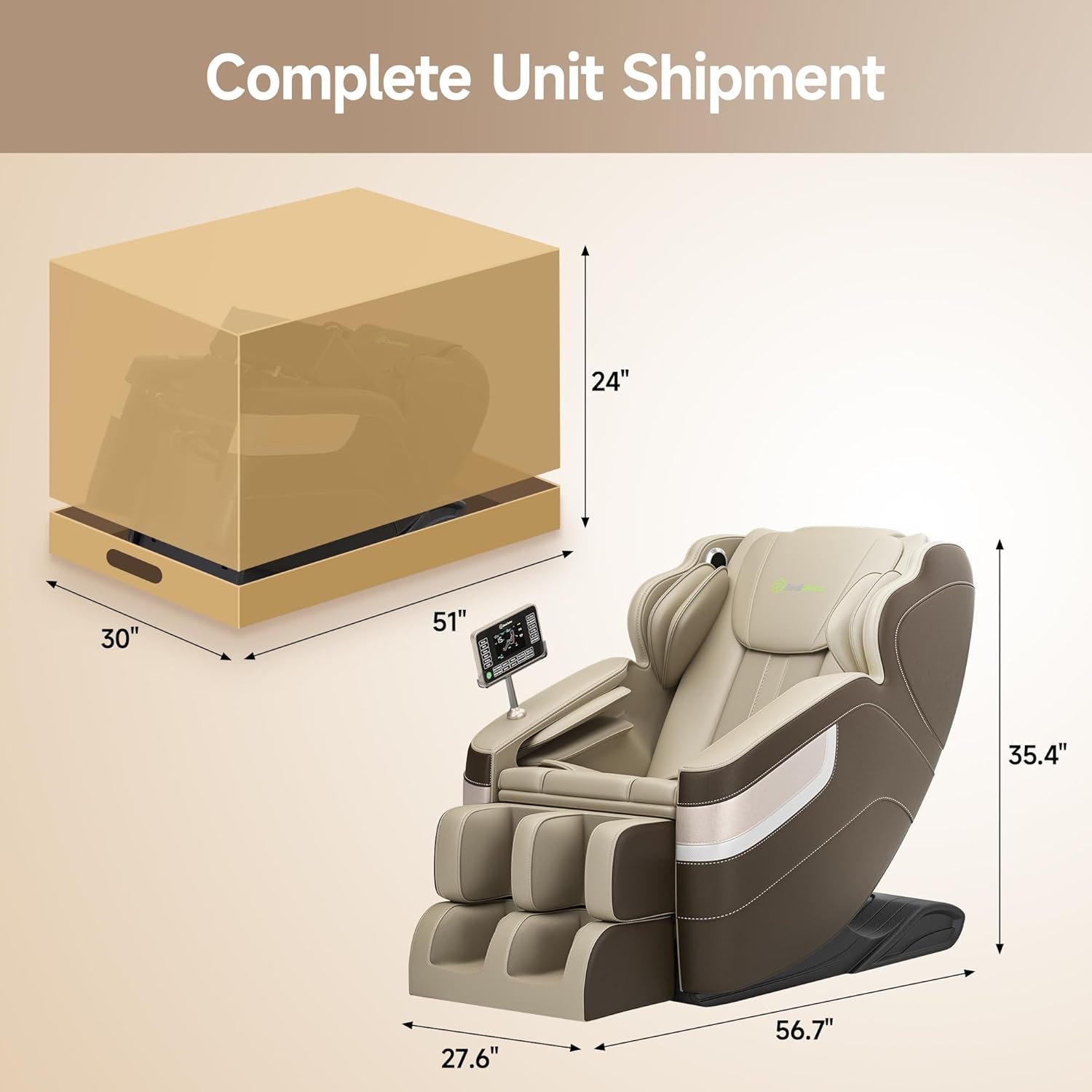 Real Relax Full Body Massage Chair, Zero Gravity Massage Recliner Chair with 6 Auto Modes, Full Body Airbags, Bluetooth, Fit Office and Home, Brown Real Relax Full Body Massage Chair, Zero Gravity Massage Recliner Chair with 6 Auto Modes, Full Body Airbags, Bluetooth, Fit Office and Home, Brown