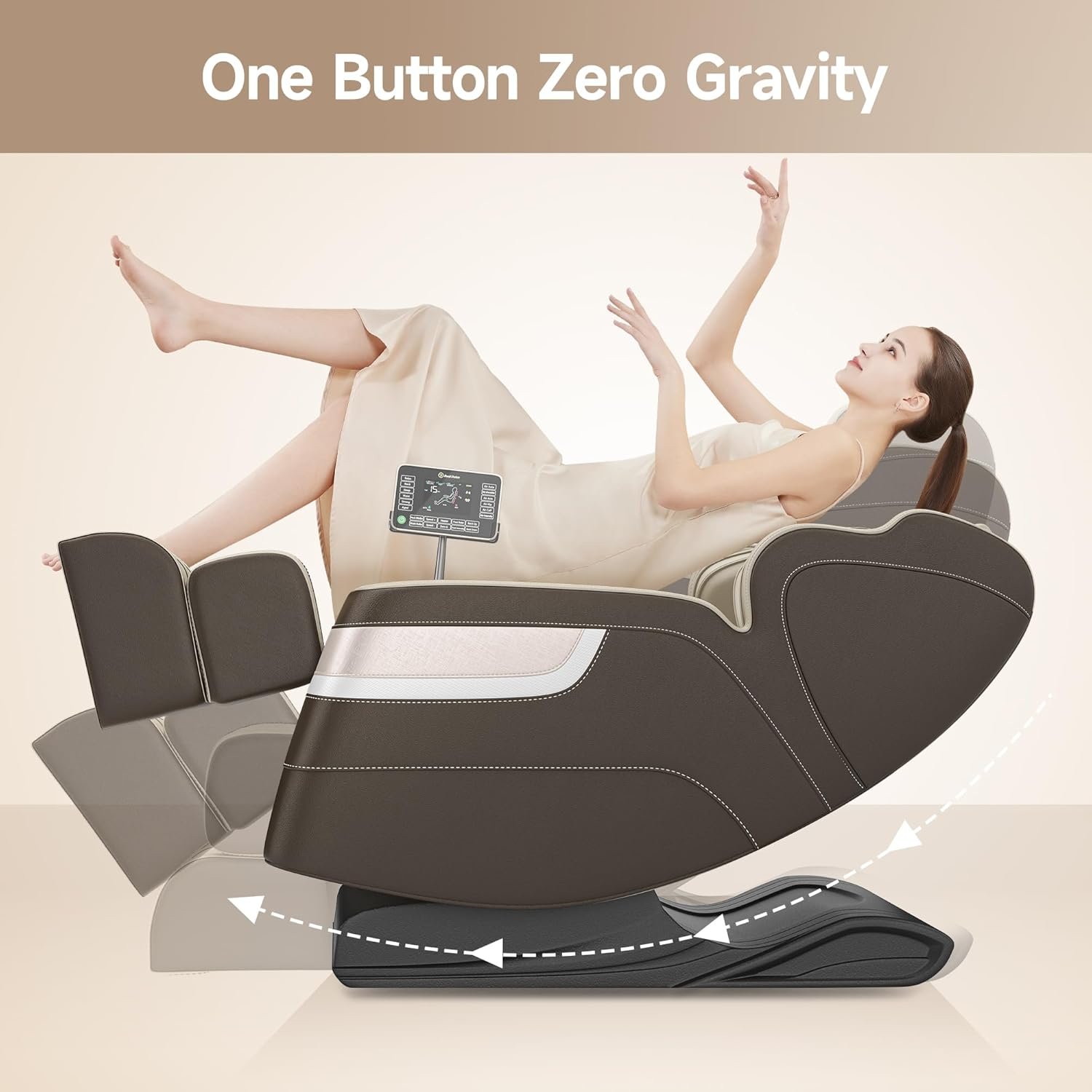 Real Relax Full Body Massage Chair, Zero Gravity Massage Recliner Chair with 6 Auto Modes, Full Body Airbags, Bluetooth, Fit Office and Home, Brown Real Relax Full Body Massage Chair, Zero Gravity Massage Recliner Chair with 6 Auto Modes, Full Body Airbags, Bluetooth, Fit Office and Home, Brown
