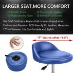 Rolling Salon Stool Chair With Back Support Height Adjustable Hydraulic Stool With Wheels Heavy Duty Swivel Stools 400lb 2 150x150