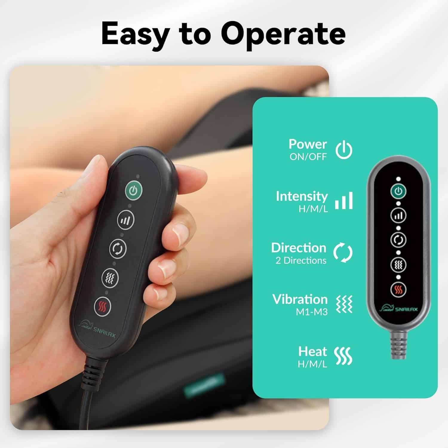 Snailax Back Massager for Back Pain Deep Tissue, Shiatsu Lower Back Neck Massager with Heat, Kneading Massage Pillow for Back Neck Shoulder, Valentine Gift(Black)