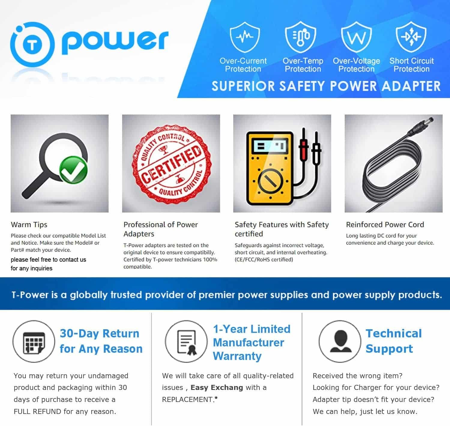 T Power 12V Car Charger for Zyllion for Snailax Five S Gideon Relaxzen Belmint Nursal Shiatsu Neck  Back Massager Office Home  Car Cushion Seat Chair Pad Ac Dc Adapter Power Supply