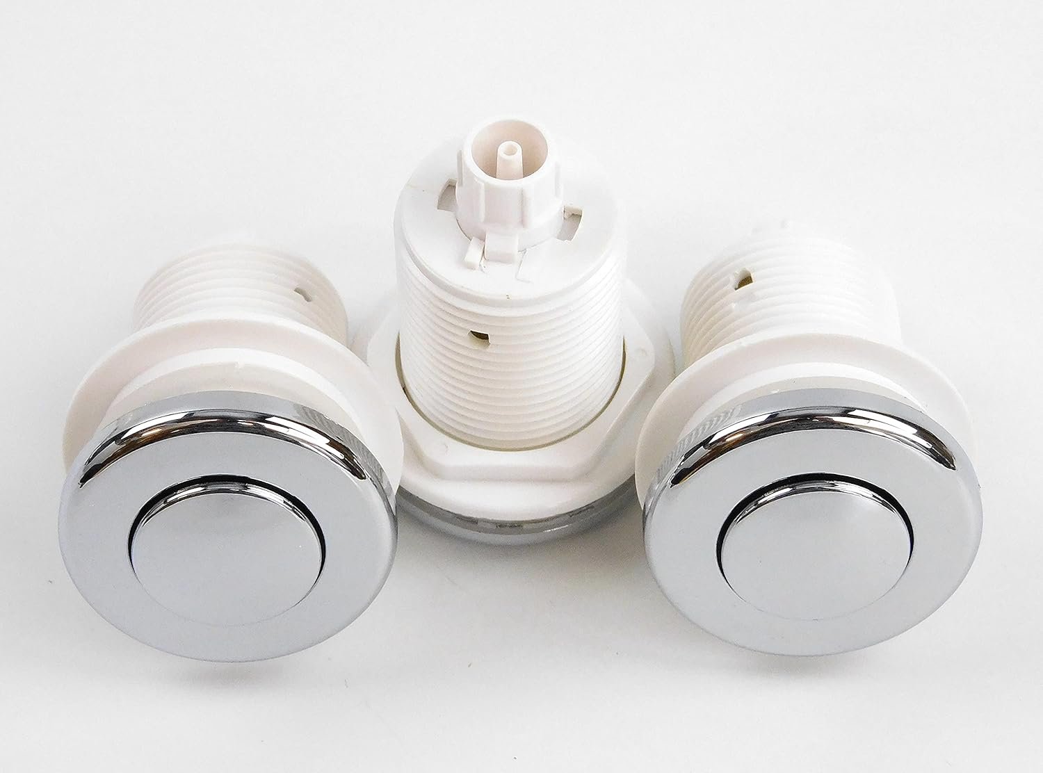 3 X SPA PEDICURE PARTS AIR SWITCH/PUSH BUTTON/AIR BUTTON CHROME