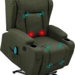 Best Choice Products Modern Linen Electric Power Lift Chair Recliner Massage Chair Adjustable Furniture For Back Legs W 150x150