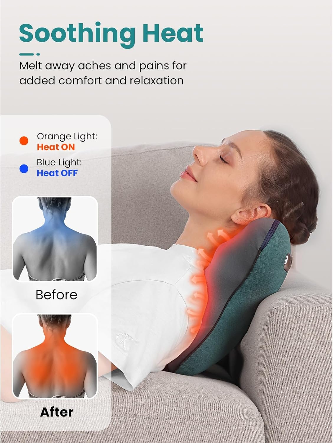 BOB AND BRAD Cordless Back Massager with Heat FSA HSA Eligible, Shiatsu Neck Massager for Pain Relief Deep Tissue, 3D Kneading Massage Pillow for Muscle Pain Relief, Fathers Day Birthday Gifts for Dad