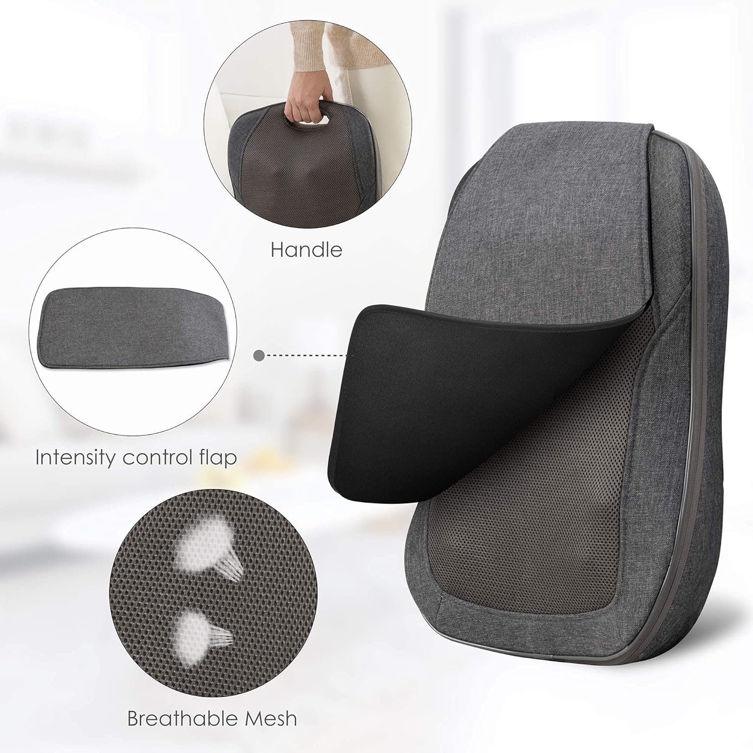 CooCoCo FSA HSA Eligible Shiatsu Back Massager with Heat, Gifts for Dad Men Mom Women, Portable Massage Chair Pad, Kneading Massage Mat for Pain Relief, Chair Massager for Office Home