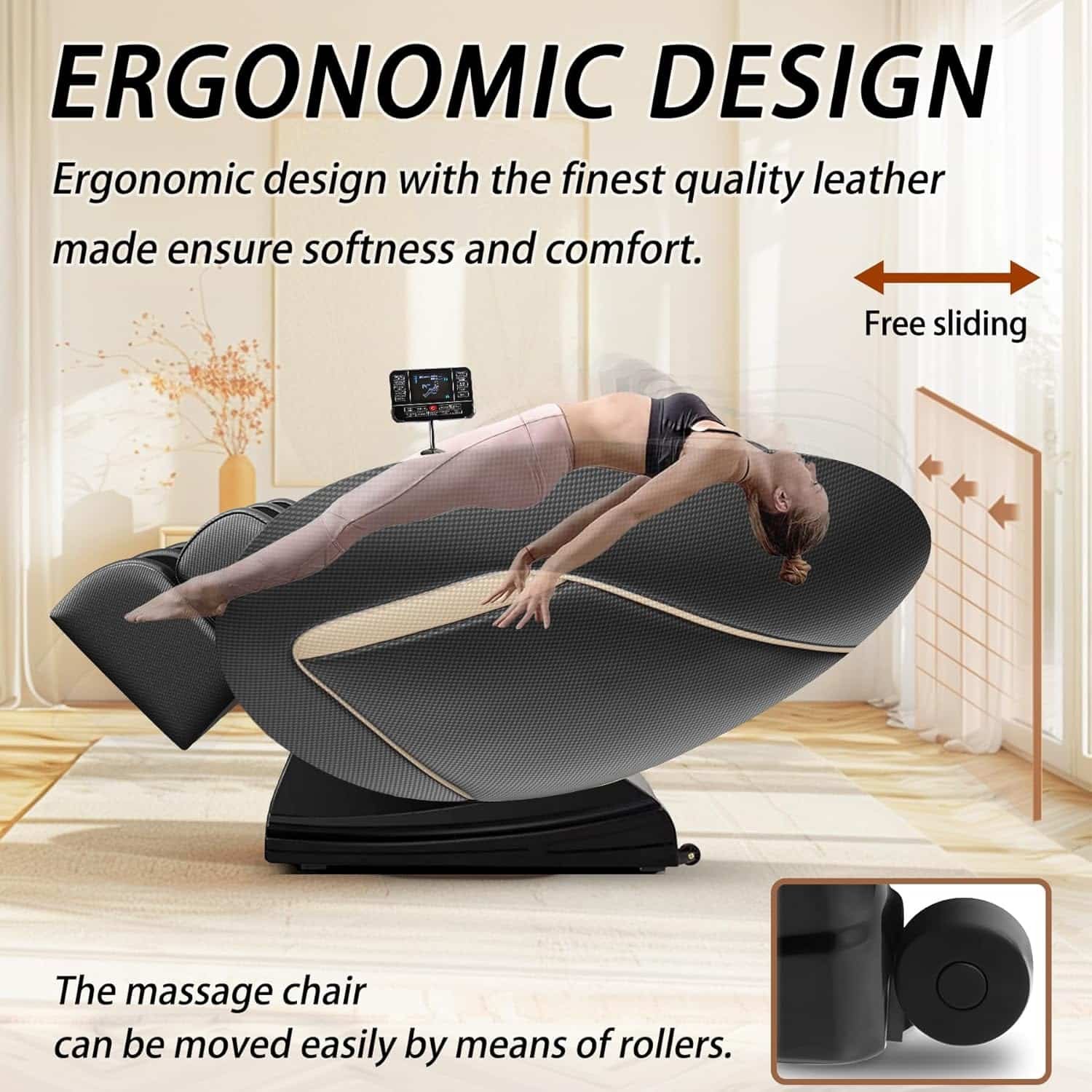 Massage Chair Blue-Tooth Connection and Speaker, Easy to Use at Home and in The Office and Recliner with Zero Gravity with Full Body Air Pressure