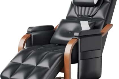 Massage Chair Full Body L Track 4d Zero Gravity Shiatsu Heating Massage Recliner Chairpu Leatheradjustable Footrest For 420x280