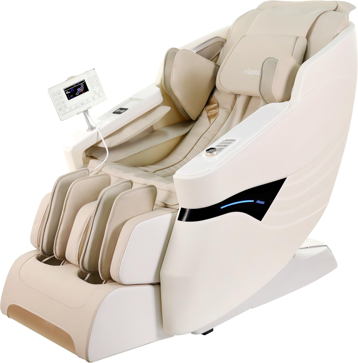 Massage Chair,2025 4D Massage Chairs Full Body Zero Gravity Shiatsu Massage Chairs Recliner with Wireless Charge,SL Track Airbag Yoga Stretch,Foot Roller,Touch Screen