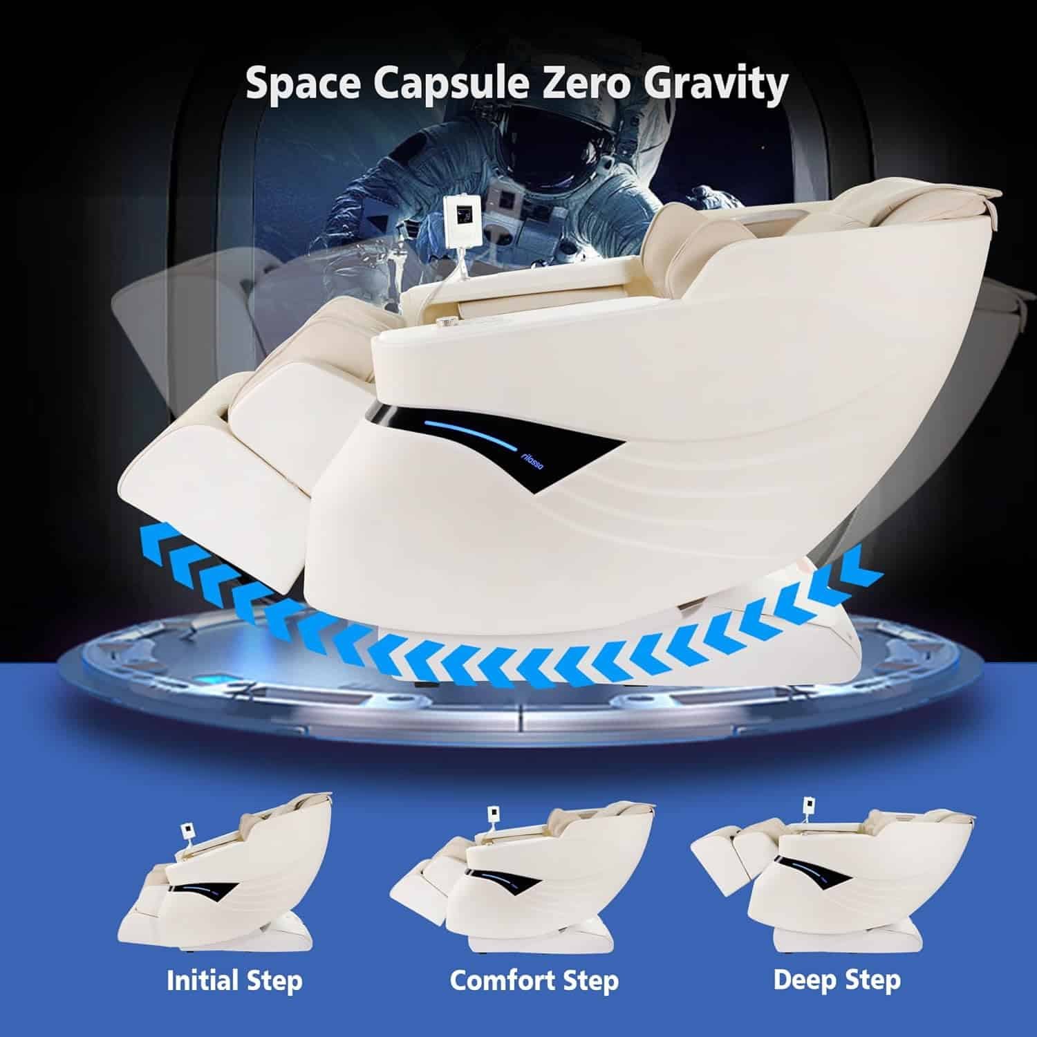 Massage Chair,2025 4D Massage Chairs Full Body Zero Gravity Shiatsu Massage Chairs Recliner with Wireless Charge,SL Track Airbag Yoga Stretch,Foot Roller,Touch Screen