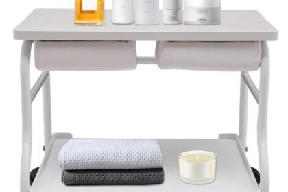 Pedicure Foot Stool Cart Portable Foot Chair Trolley Pedicure Manicure Nail Foot Bath Spa Foot Rest Foot Massage Beauty 420x280