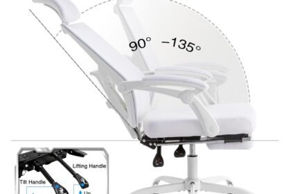 Qulomvs Ergonomic Office Chair With Massageheated Lumbar Support Kneading Massage Office Chair With Foot Rest Reclining 1 2 420x280