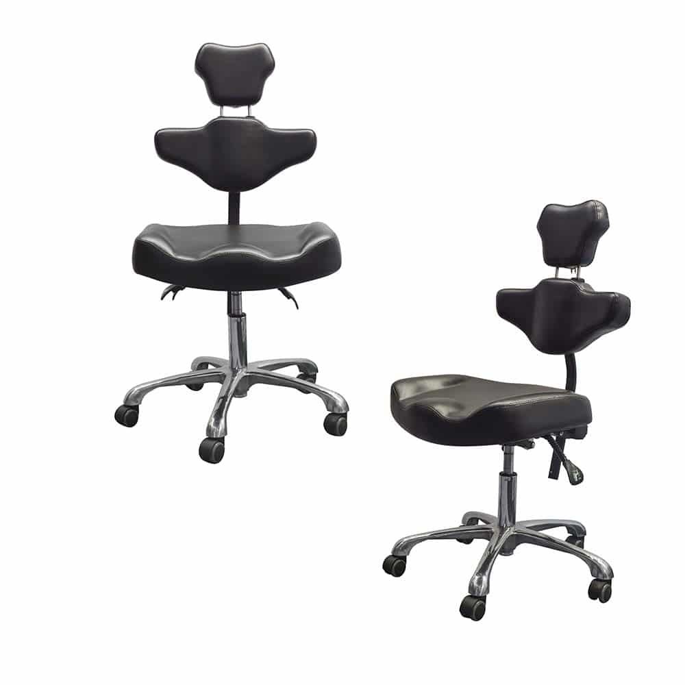TATARTIST Tattoo Chair Hydraulic Rolling Stool Salon Chair Adjustable Swivel Saddle Stool with Wheels and Backrest Professional Beauty Spa Medical Barber Tattoo Pedicure Massage Chairs