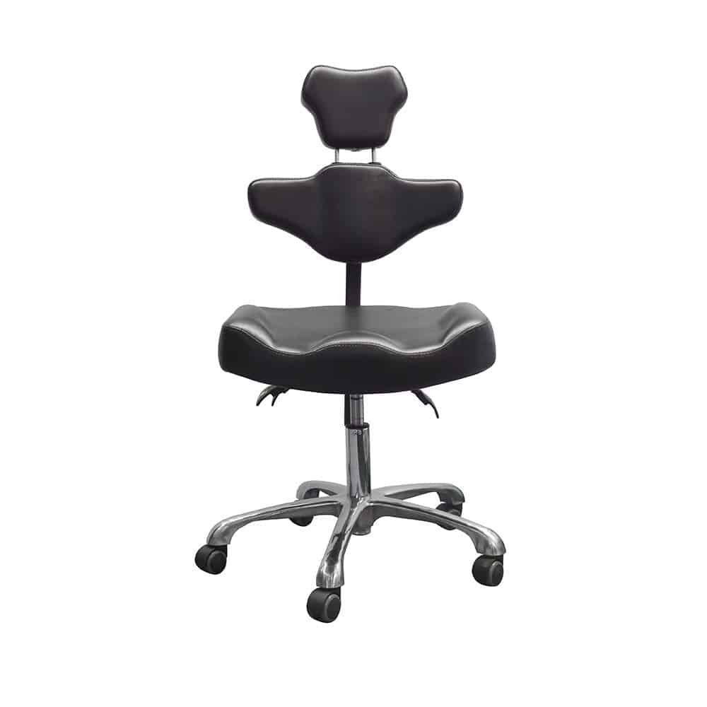 TATARTIST Tattoo Chair Hydraulic Rolling Stool Salon Chair Adjustable Swivel Saddle Stool with Wheels and Backrest Professional Beauty Spa Medical Barber Tattoo Pedicure Massage Chairs