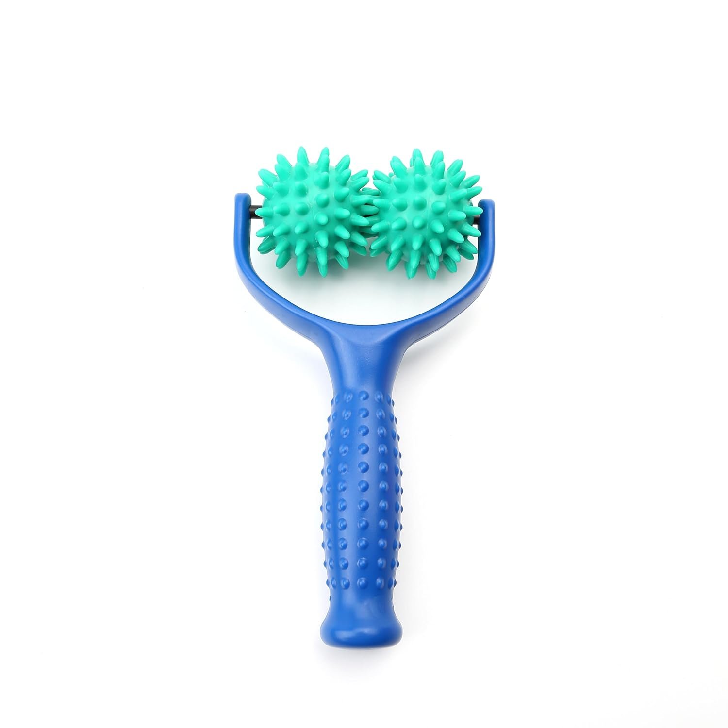 2PCS Handheld Spiky Massage Balls Rollers Compact and Portable Muscle Relaxation Tools with Handle-Deep Tissue for Pain Pressure Relief Whole Body Sensory Self Relax Massager Stick