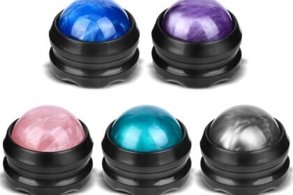 5 Pack Massage Roller Balls Set Ergonomic Muscle Relief Massage Tools For Full Body Deep Massage Bluegreenpinkpurplegray 420x280