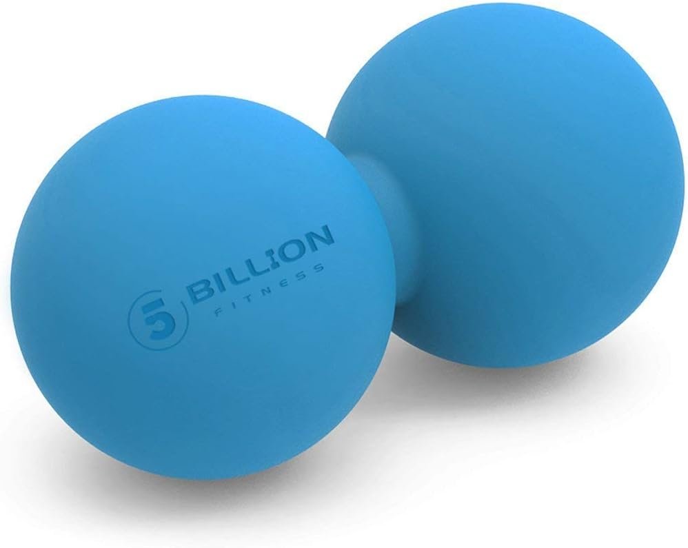 5BILLION FITNESS Peanut Massage Ball - Double Lacrosse Massage Ball  Mobility Ball for Physical Therapy - Deep Tissue Massage Tool for Myofascial Release, Muscle Relaxer, Acupoint Massage