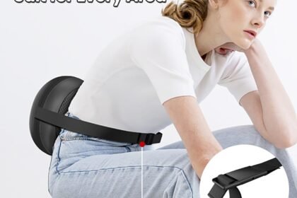 Adjustable Neck Shoulder Massage Pillow With Magic Strap High Power Copper Motor Hand Control Heating Back Massager For 1 10 420x280