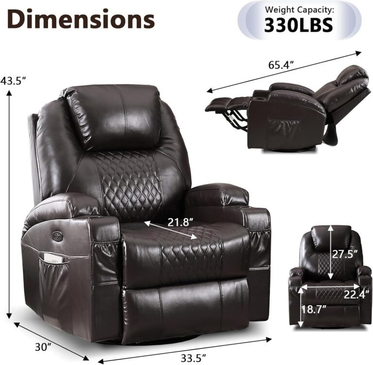 AHMED Power Swivel Rocker Recliner Chair Review