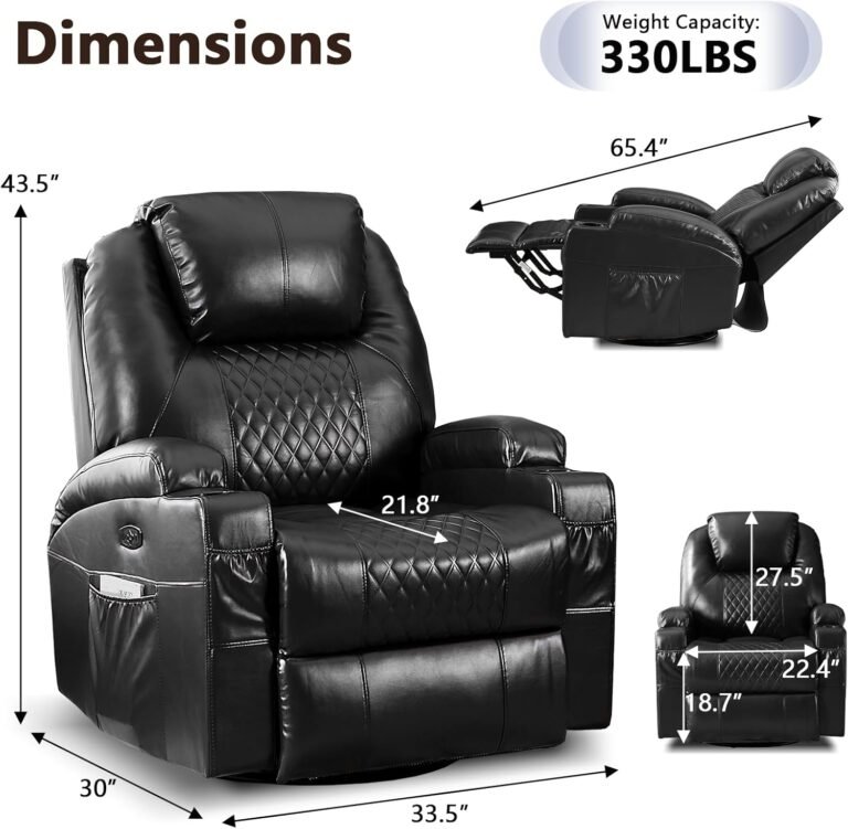 AHMED Power Swivel Rocker Recliner Chair Review