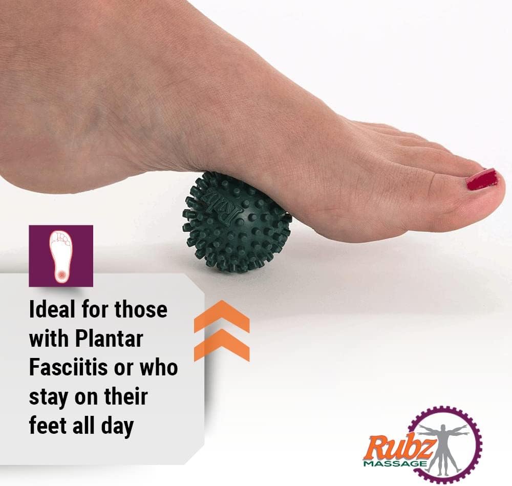 Due North Foot Rubz Hand  Back Massage Ball - Relieve Pain from Plantar Fasciitis, Tight Muscles  Sore Feet - Massage Tool