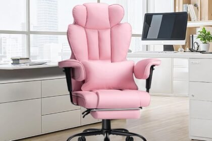 Executive Office Chair Big And Tall With Massage Lumbar Support Heavy Duty Desk Chair With Reclining Office Chair With F 1 420x280