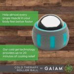 Gaiam Restore Rolling Massager Cold Therapy Ergonomic 360 Easy Glide Muscle Roller For Full Body Relief Travel Friendly 1 3 150x150