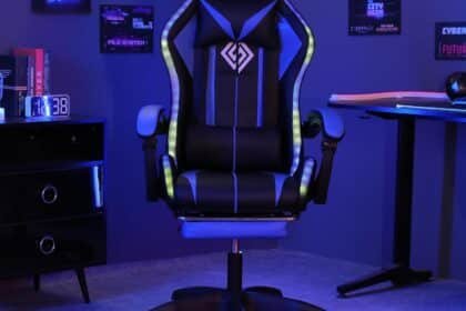 Gaming Chair Massage With Led Rgb Lights And Footrest Ergonomic Computer Chair High Back Video Game Chair With Adjustabl 2 420x280