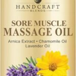 Handcraft Blends Sore Muscle Massage Oil 8 Fl Oz Moisturizing Body Oil For Massage Therapy Made With Arnica Extract Cham 150x150