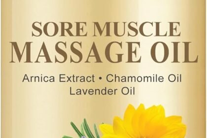 Handcraft Blends Sore Muscle Massage Oil 8 Fl Oz Moisturizing Body Oil For Massage Therapy Made With Arnica Extract Cham 420x280