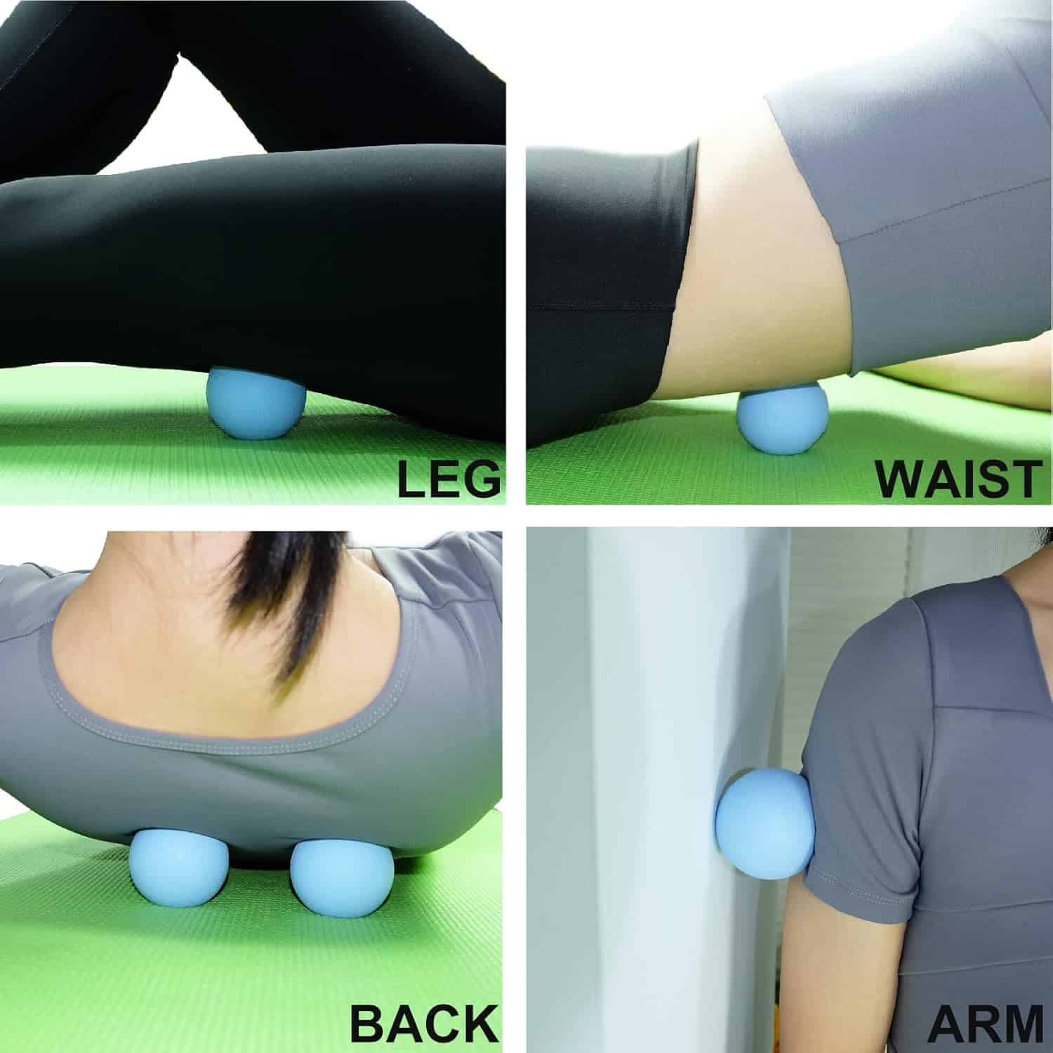 Hard Lacrosse Ball Massage Ball Therapy. Firm Trigger Point Massager Tool for Deep Tissue Yoga Physiotherapy Myofascial Release Muscle Relax Plantar Fasciitis Pain Relief (2 Pack) (Purple)