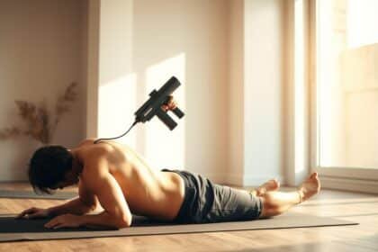 how to use massage gun on back