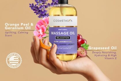 Lavender Relaxation Massage Oil With Massage Roller Ball No Stain 100 Natural Blend Of Spa Quality Oils For Calming Arom 1 420x280