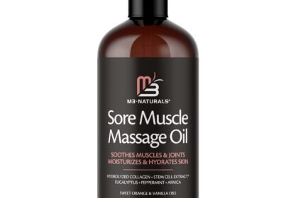M3 Naturals Arnica Sore Muscle Massage Oil With Collagen Stem Cells And Menthol Anti Cellulite Therapy For Full Body Fas 1 420x280