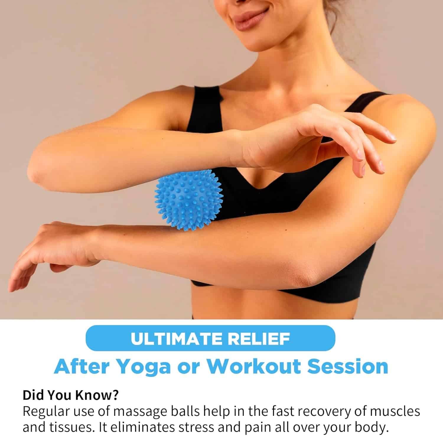 Massage Ball Set for Trigger Point Release - Peanut, Spiky  Lacrosse Balls - Deep Tissue Massage Therapy - Set of 4 (Blue)