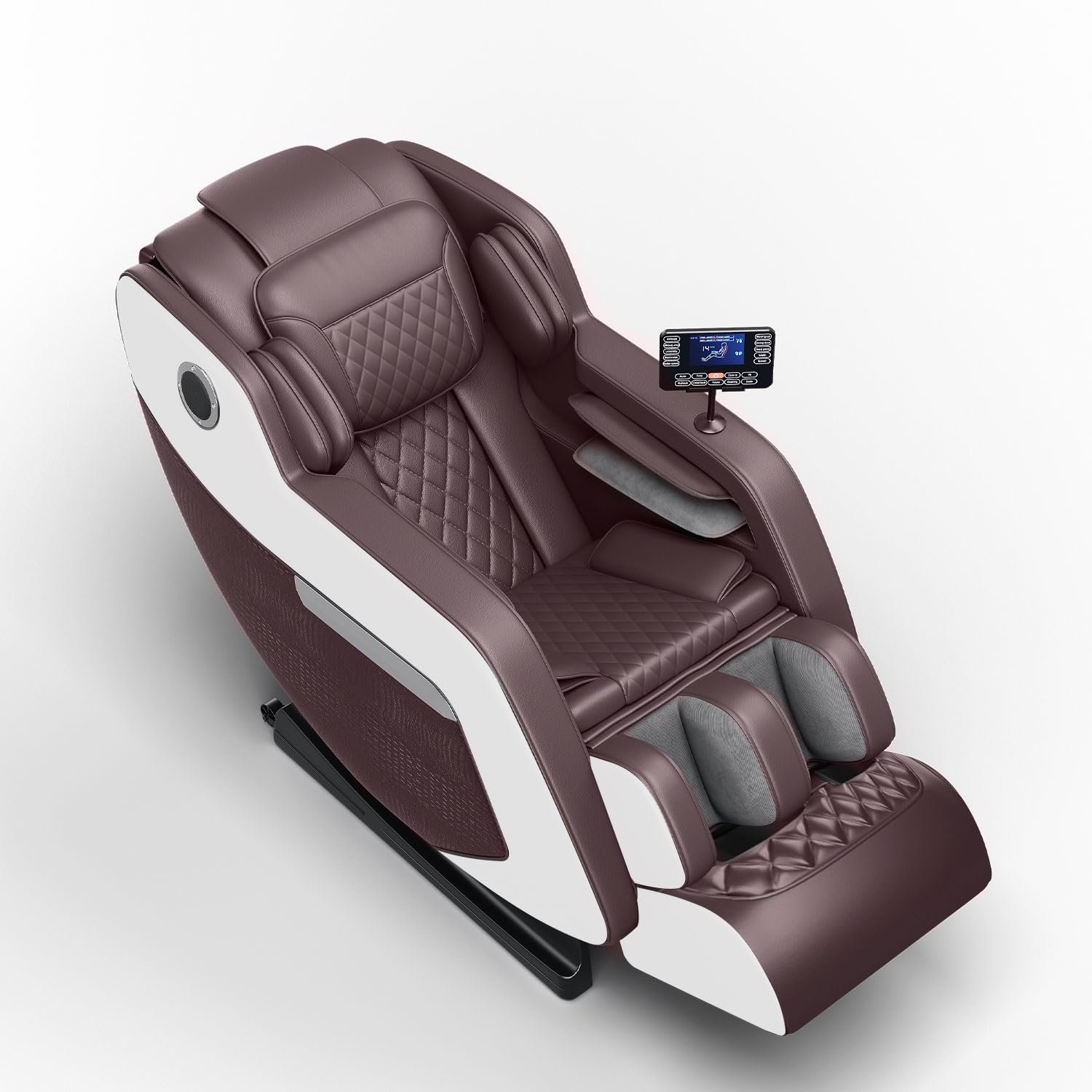 Massage Chair, Zero Gravity Full Body Massage Chair with Auto Modes, Airbag Massage, 10 Fix Point Rollers, Foot Massage, Heating, Touch Screen Controller, Home Relaxation Recliner with Massage, Brown