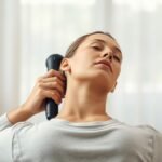 massage gun on neck