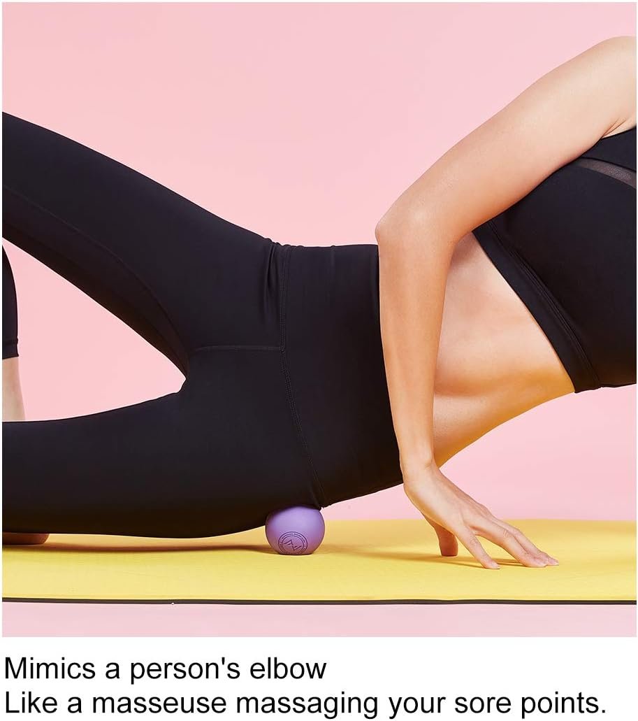 Massage Lacrosse Balls for Myofascial Release, SGS Certification, Massage Deep Tissue for Back and Shoulder, Trigger Point Therapy, Muscle Knots, Relieving Muscle Pain, Yoga Ball for Feet