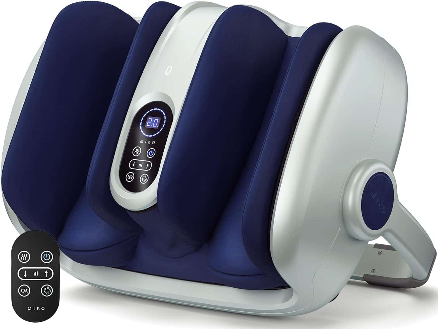 MIKO Shiatsu Foot Massager for Circulation  Pain Relief - Deep Tissue Kneading, Heat Therapy for Plantar Fasciitis, Neuropathy, Diabetics - FSA/HSA Eligible - Fits Up to Size 15