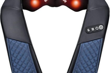 Neck And Shoulder Massager With Heat Shiatsu Back Massage Pillow With 3d Deep Tissue Kneading For Foot Legs Body Muscle 420x280