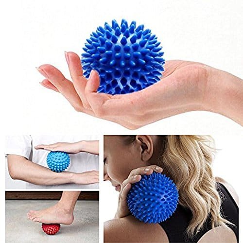 Pack of 2 Spiky Hard Massage Balls - Foot Arch Trainer Plantar Fasciitis, Muscle Massager Ball Exercise