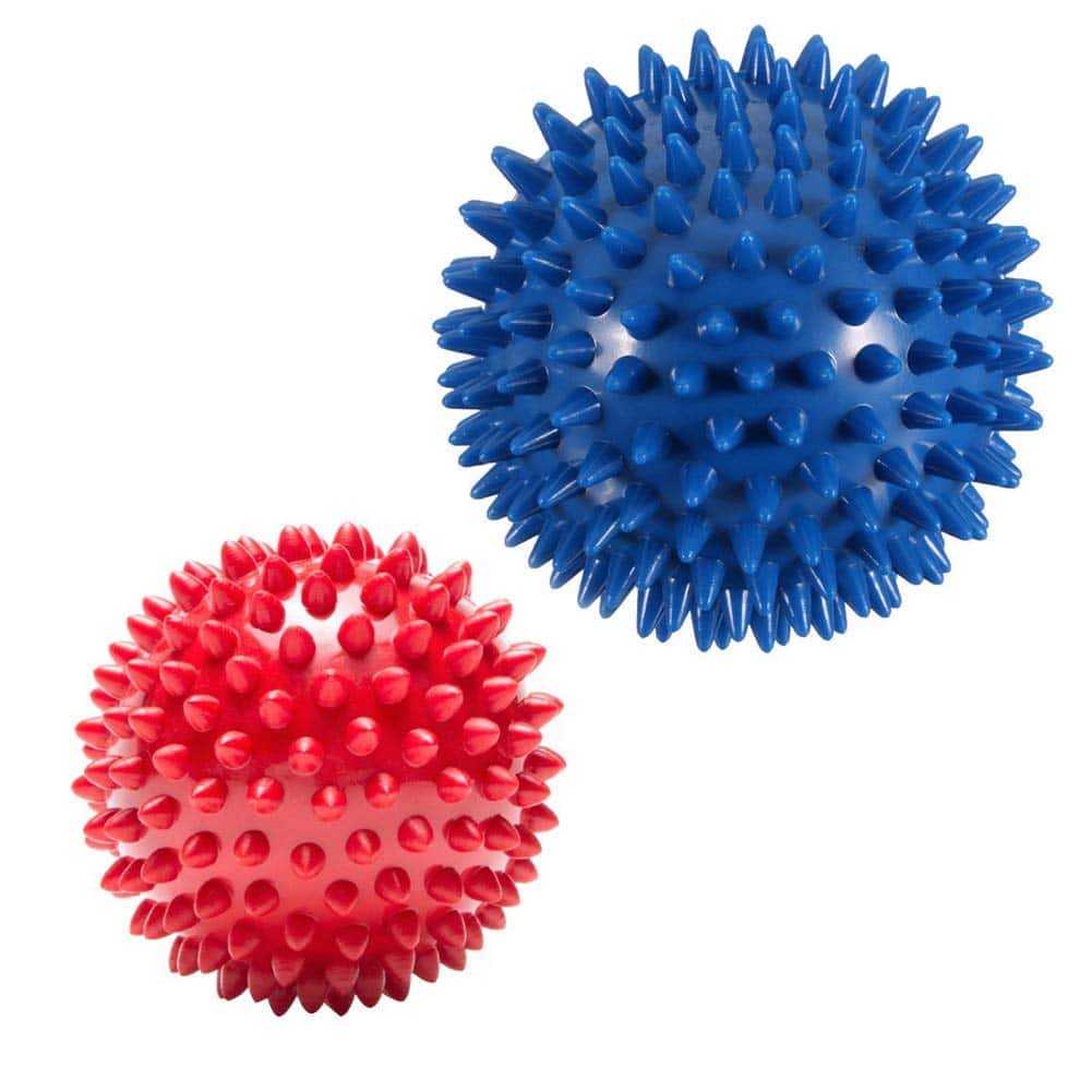 Pack of 2 Spiky Hard Massage Balls - Foot Arch Trainer Plantar Fasciitis, Muscle Massager Ball Exercise