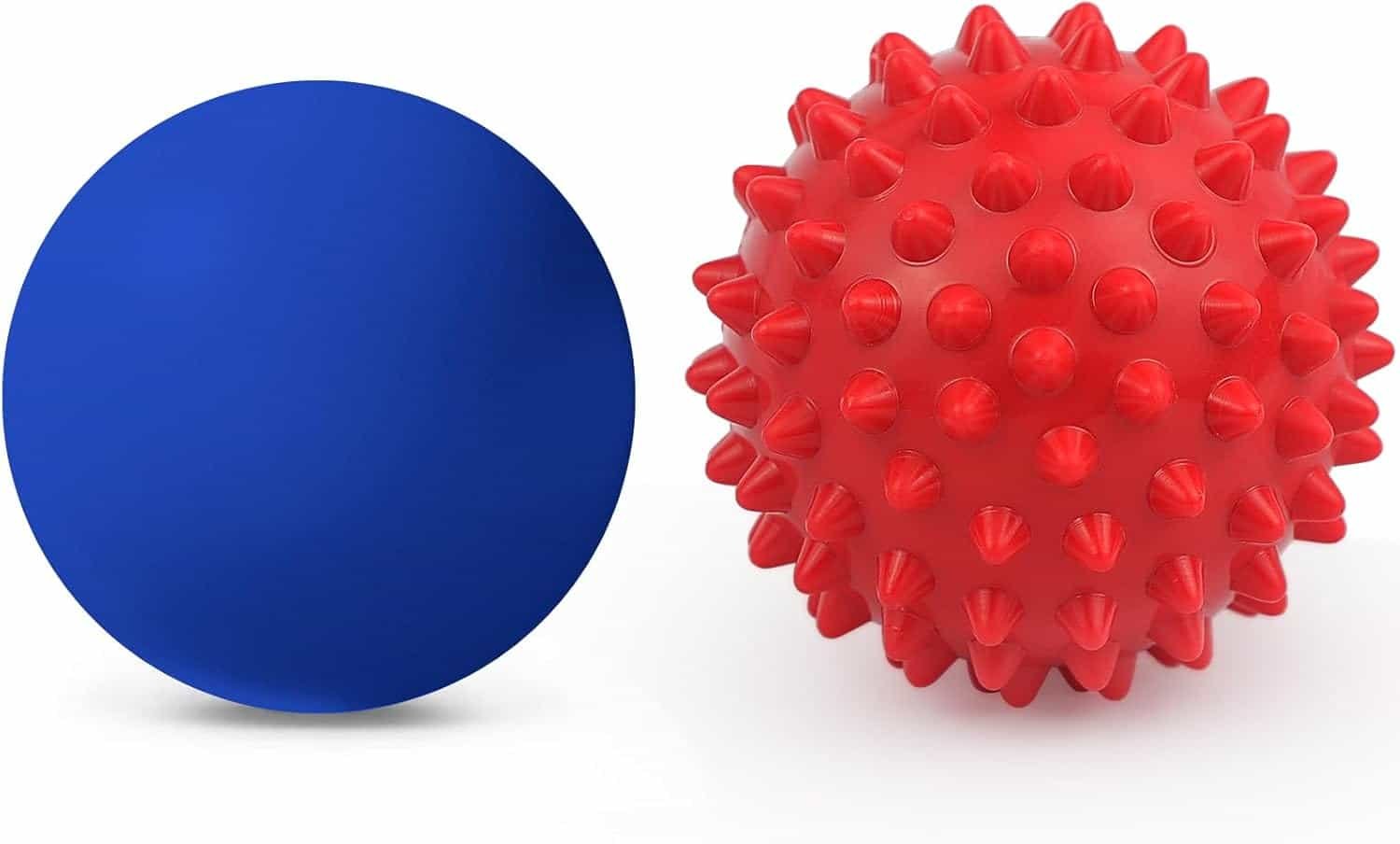 Physical Massage Therapy Ball Set: Lacrosse  Spiky Ball Set for Myofascial Release, Plantar Fasciitis, Stress Relief for Back, Neck, Feet - for Home, Office, Gym