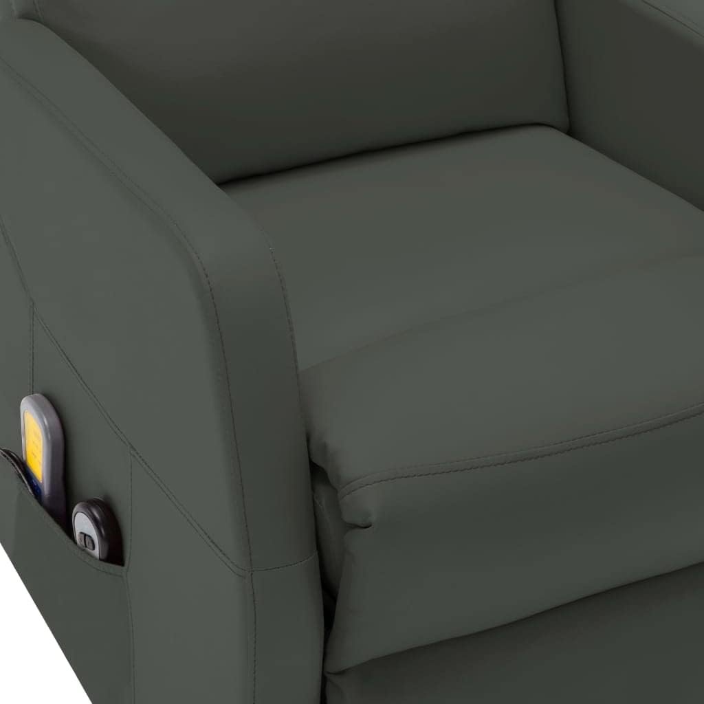Power Lift Massage Recliner Anthracite Massage Chairs Full Body and Recliner,Best Massage Chair,Massage Chair Zero Gravity Full Body,shiatsu Massage Chair,Faux Leather
