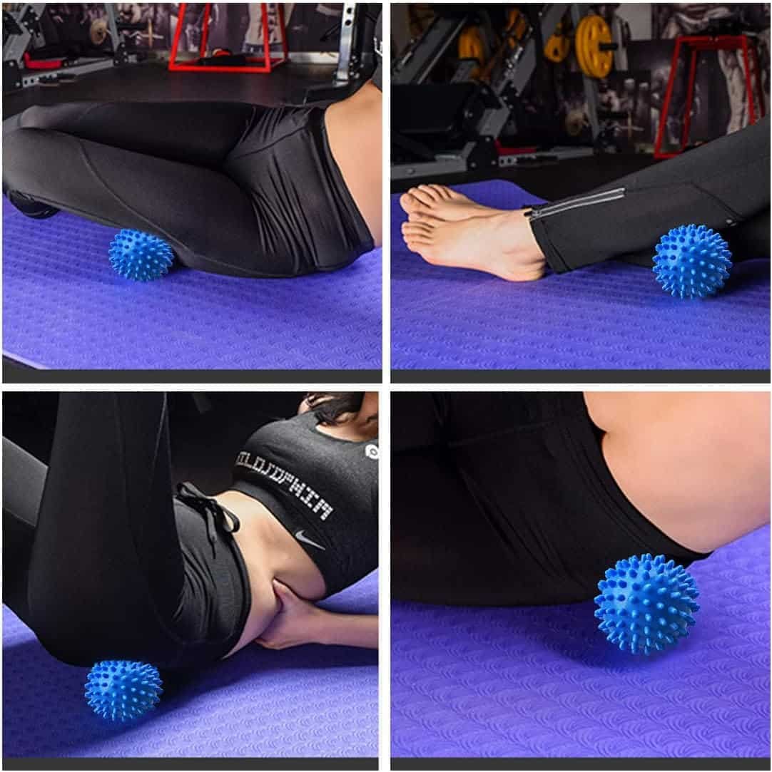 Professional Massage Balls Foot Ball Foot Massager Spiky Roller for Deep Tissue Trigger Point Plantar Fasciitis Reflexology Stress Therapy Myofascial Release(Green)