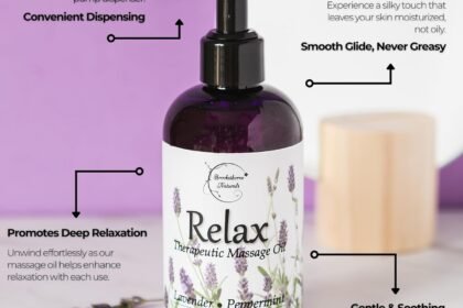 Relax Therapeutic Body Massage Oil With Best Essential Oils For Sore Muscles Stiffness Lavender Peppermint Marjoram All 1 3 420x280