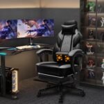 Shintenchi Gaming Chairvideo Game Chair With Footrest And Massage Lumbar Supportheight Adjustable Game Chair With 360swi 150x150