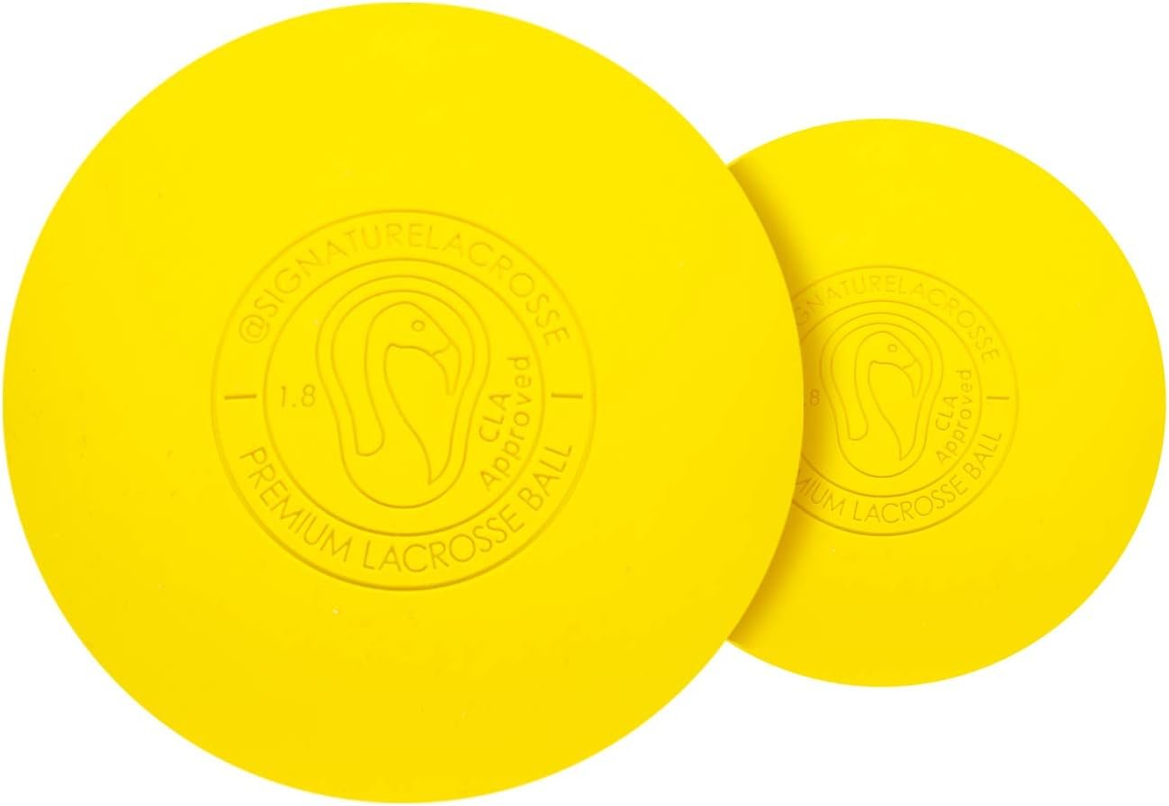 Signature Lacrosse Ball Set - Packs of 2, 4, 8, 12, and 120 - No Chemical Smell Massage Balls, Myofascial Release Tools, Back Roller, Muscle Knot Remover